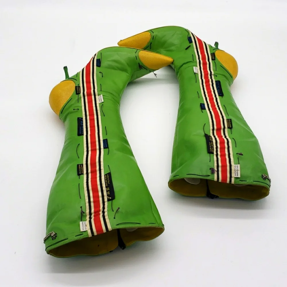 GIUSEPPE ZANOTTI SIZE 40 COLOR GREEN AND YELLOW 100% AUTHENTIC & ITS USED ITEM - Picture 10 of 11